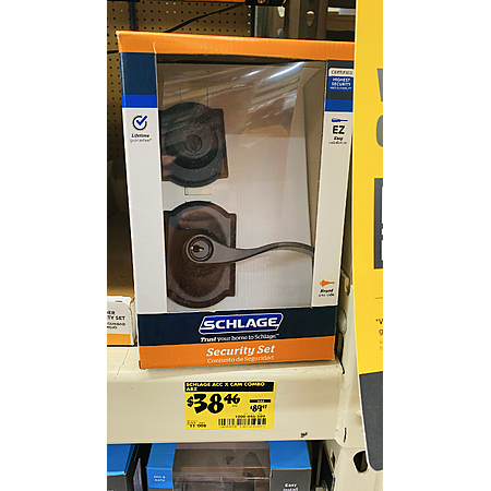 Accent Aged Bronze Deadbolt and Entry Handle Combo Pack