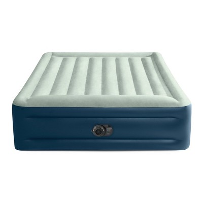 Intex Elevated Pillow Rest Queen Air Mattress With Internal Pump